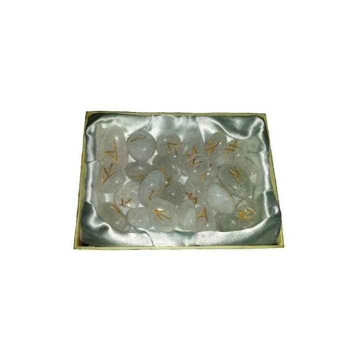 runas – piedra cuarzo blanco