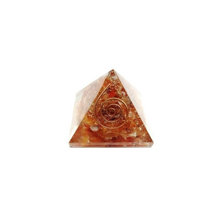 Orgonit-Pyramide mit Carnelian – 4 x 4