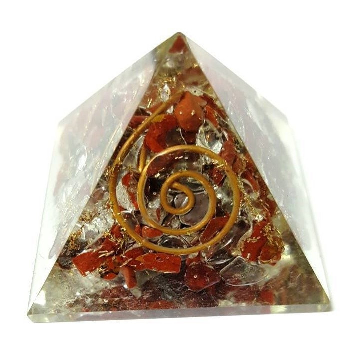 pyramide orgonite jaspe et quartz – 4 x 4