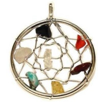 pingente caça sonhos – prateado