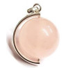 quartzo rosa pingente – bola