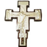 crucifixo em madeira e prata – 26cm