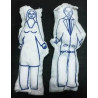 bonecos de pano Vodu (voodoo)– casal branco