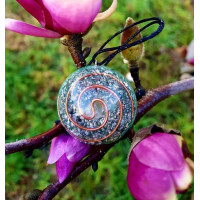 Orgonite - Pendente com colar - verde