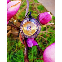 Orgonite - Pendente com colar - Moeda Feng Shui