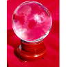 Bola de Cristal - Base de Madeira 8cm