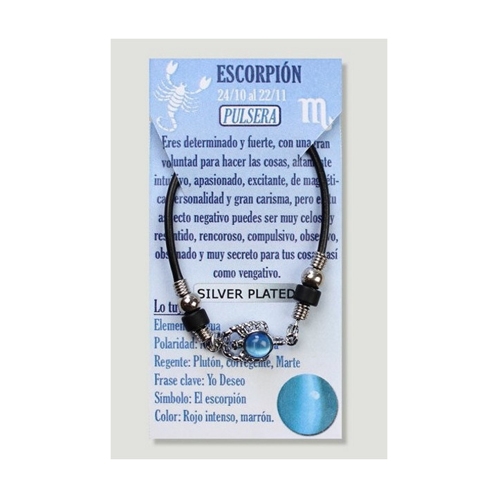 Pulseira Signo Escorpião - Prateada