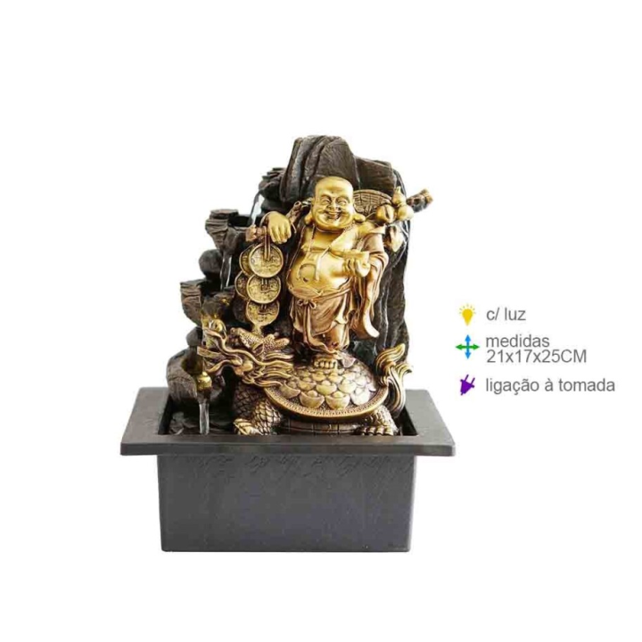 Fuente Resina Buda - Resina 21x17x25cm