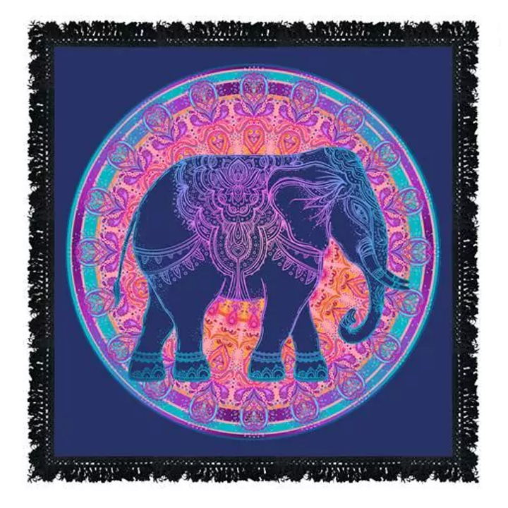 Pano Elefante Mandala 60x60cm