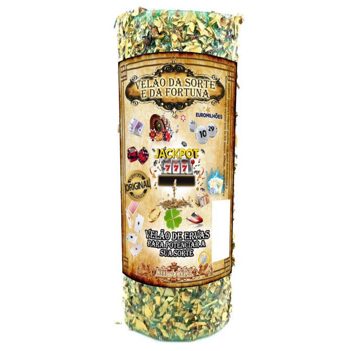 Große Kerze Glück und Erfolg - Kräuterkerze