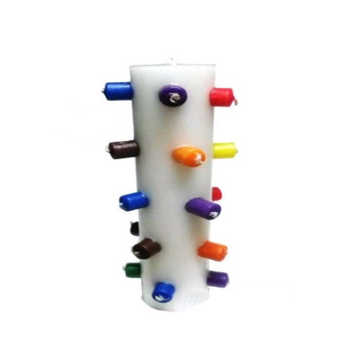 gros cierge de 21 magies blanc – décharge complète - cierge