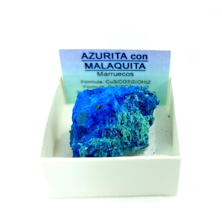 Azurita con Malaquita - (caja 4x4)
