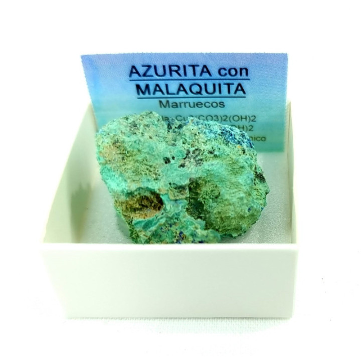 Azurita con Malaquita - (caja 4x4)