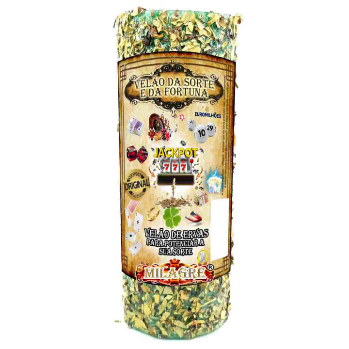 Große Kerze Glück und Erfolg - Kräuterkerze