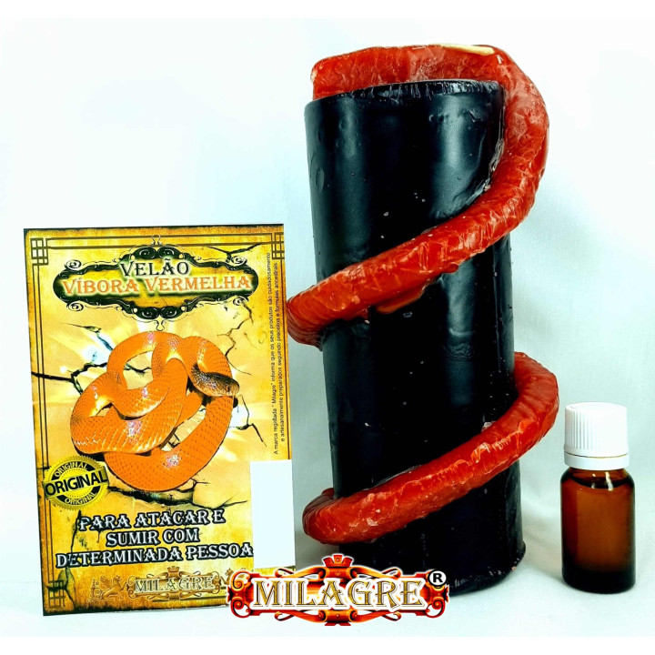 ritual – großer roter Vipernkerzen - Kerze