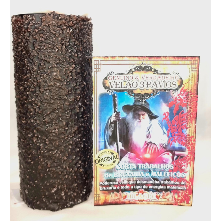 vela de 3 pavios – cortar trabalhos de bruxarias