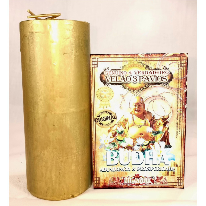 vela de 3 pavios – buda