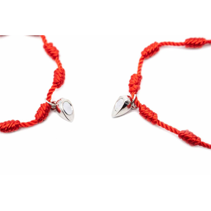 Pulsera 7 Nudos - Corazón "Imán" 2 Unidades