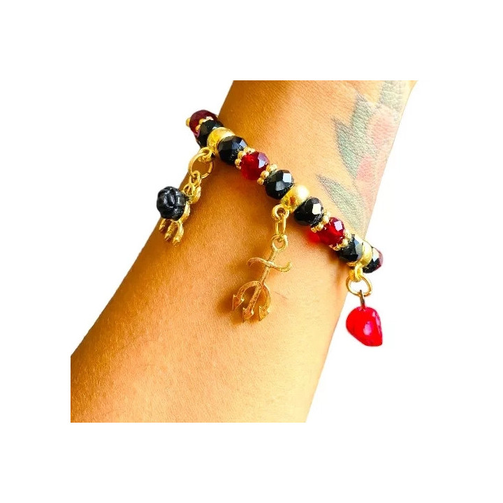 Pulseira Rosa Caveira - Orixás